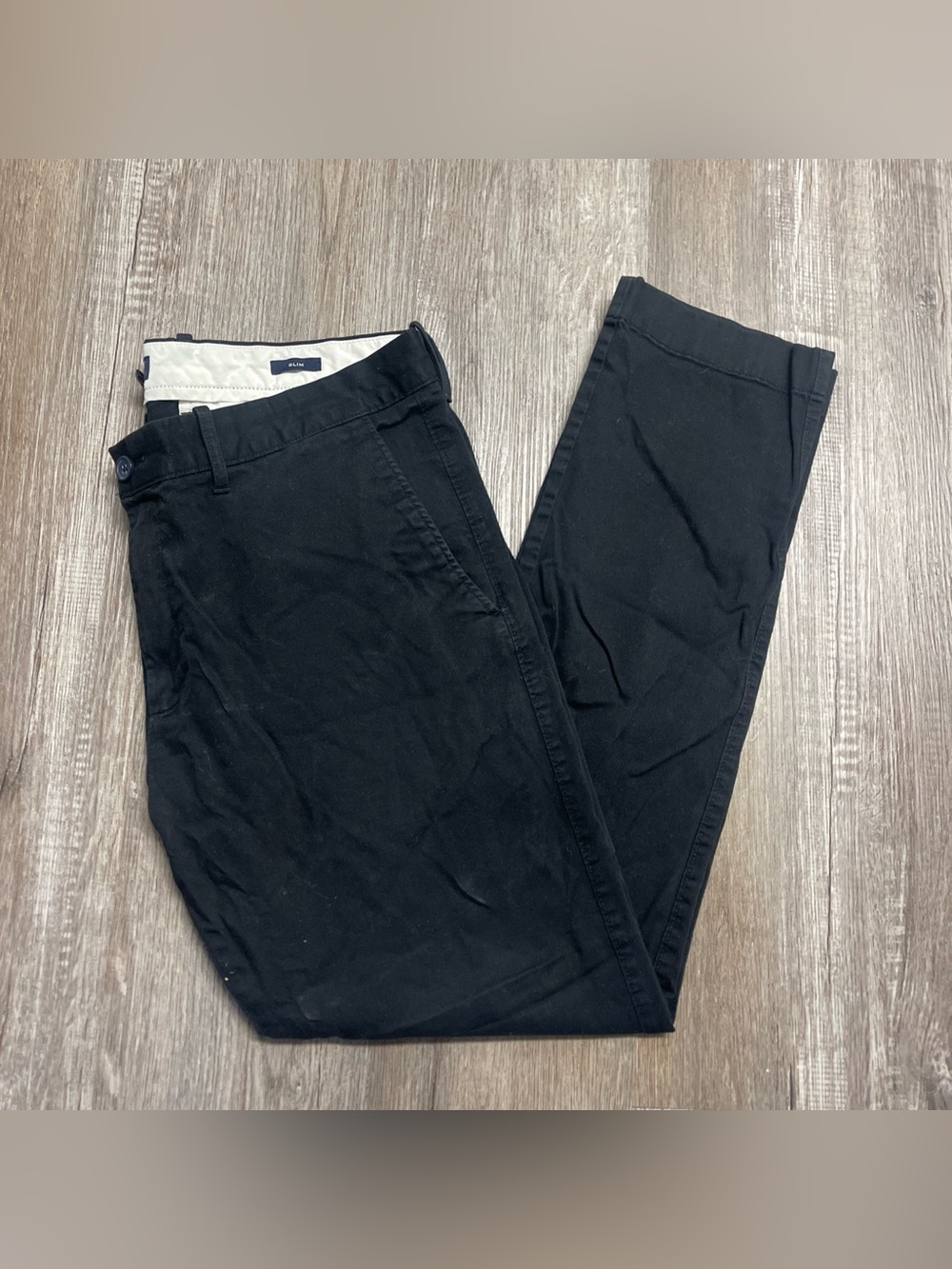 J Crew Chino Pants Size 36x32 Black Chino Slim Cotton Preppy